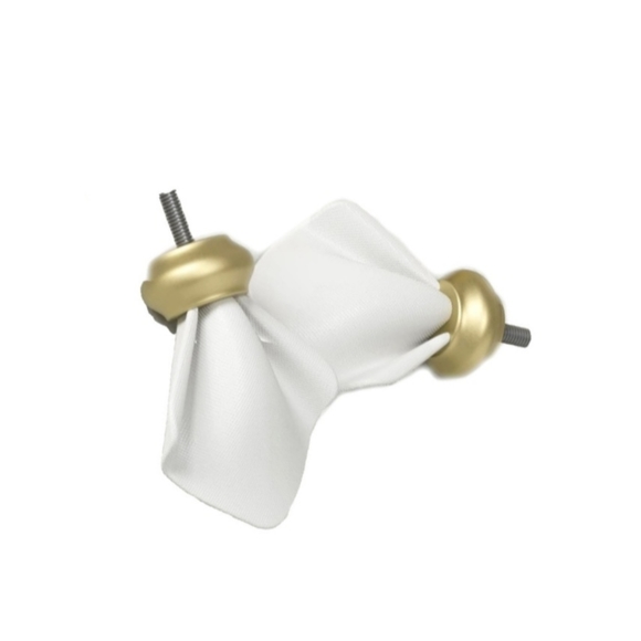 Umbra Tula Modern 1-Inch Curtain Rod, 42"X120" 2 Matching Finials Brackets Gold - Picture 3 of 4